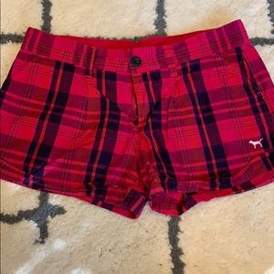 PINK plaid shorts